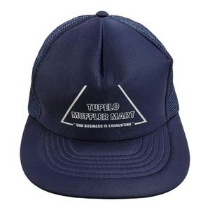 Vintage K Studio Tupelo Muffler Mart Trucker Hat Mesh Snapback Cap Foam Blue
